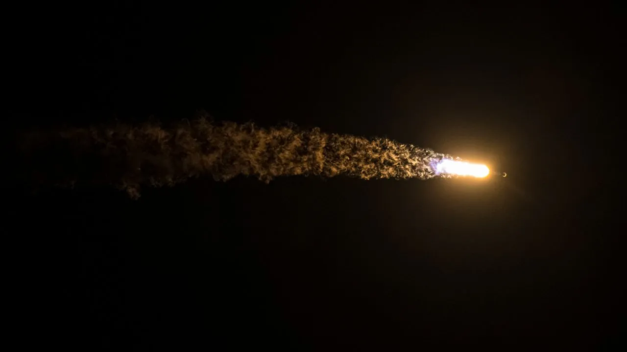 SpaceX's Midnight Rocket Launch Lights Up the Sky with Four New Satellites for Global Communications