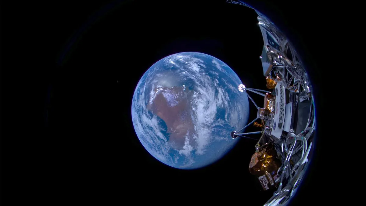 Private Spacecraft Captures Stunning Photo of Earth While Prepping for Historic Moon Landing