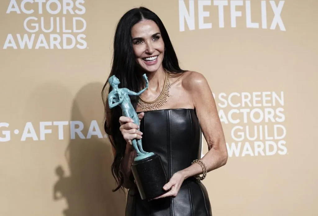 Demi Moore Shares Secrets to Lasting Success in Hollywood at SAG Awards